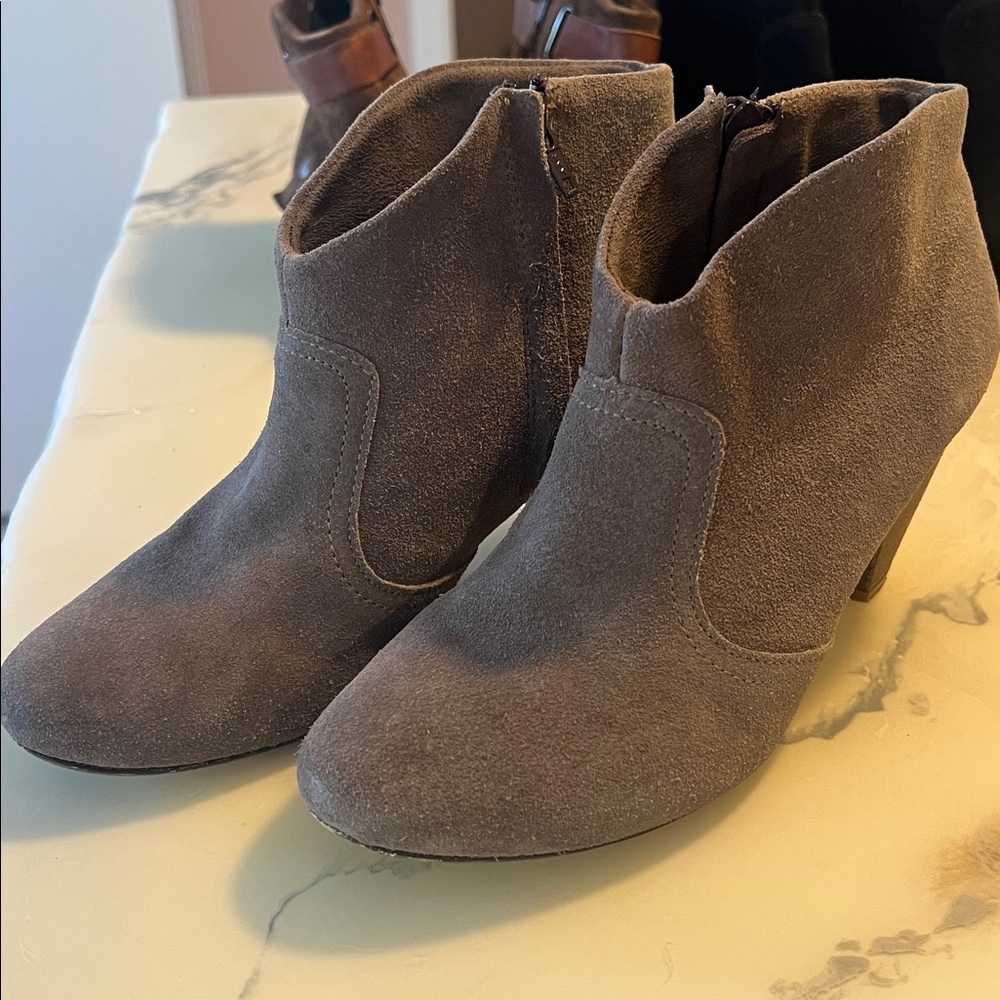 Steve Madden Taupe Ankle Booties